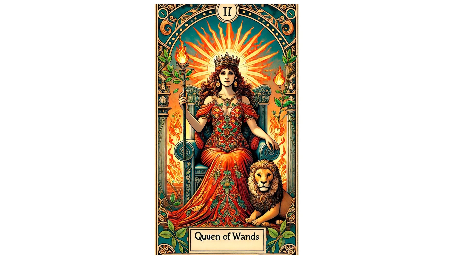 Sauvojen kuningatar ( Queen of Wands )