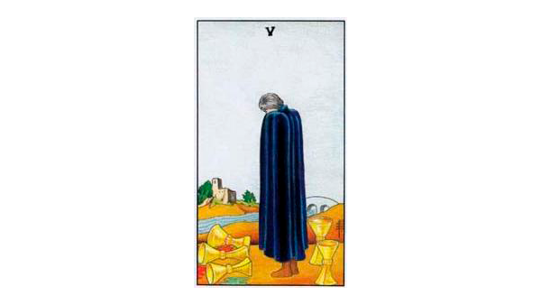 Maljojen viitonen ( Five of Cups )