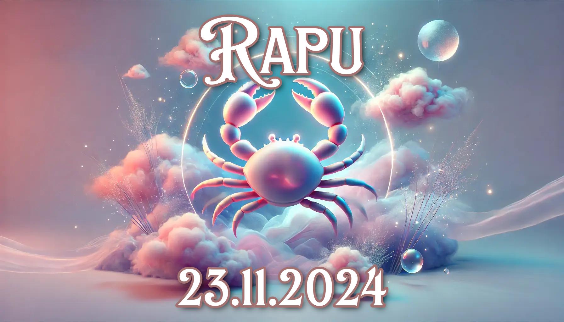 Rapu: päivän horoskooppi (23.11.2024)