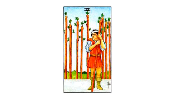 Sauvojen yhdeksän ( Nine of Wands )